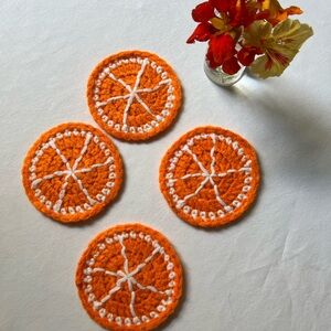 Orange Slice Coasters Set
